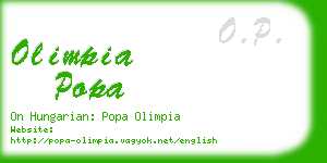 olimpia popa business card